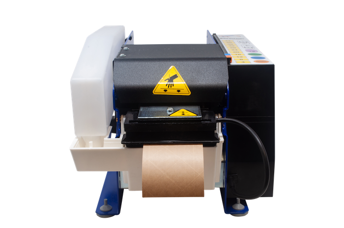 Front of Tach-It electric water activated tape dispenser