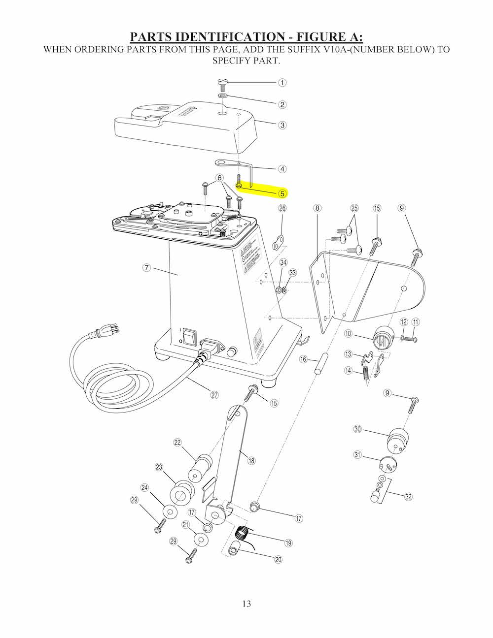 #3568 V10A-5 - SCREW M4 X 6