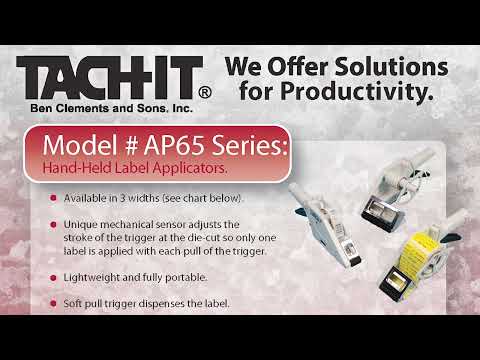 Tach-It® AP65-30 - Hand-Held Label Applicator Machine (Up to 1.2 inch wide)