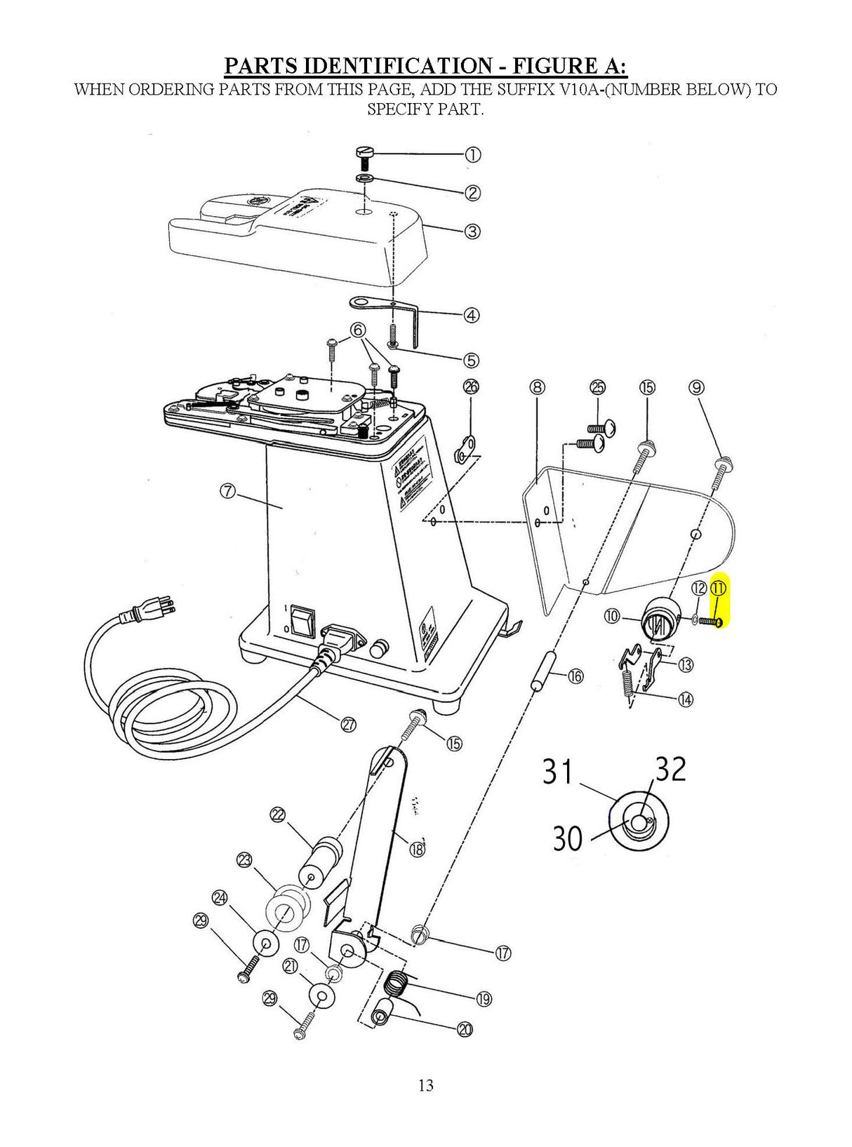 #3567 V10A-11 - SCREW M4 X 18