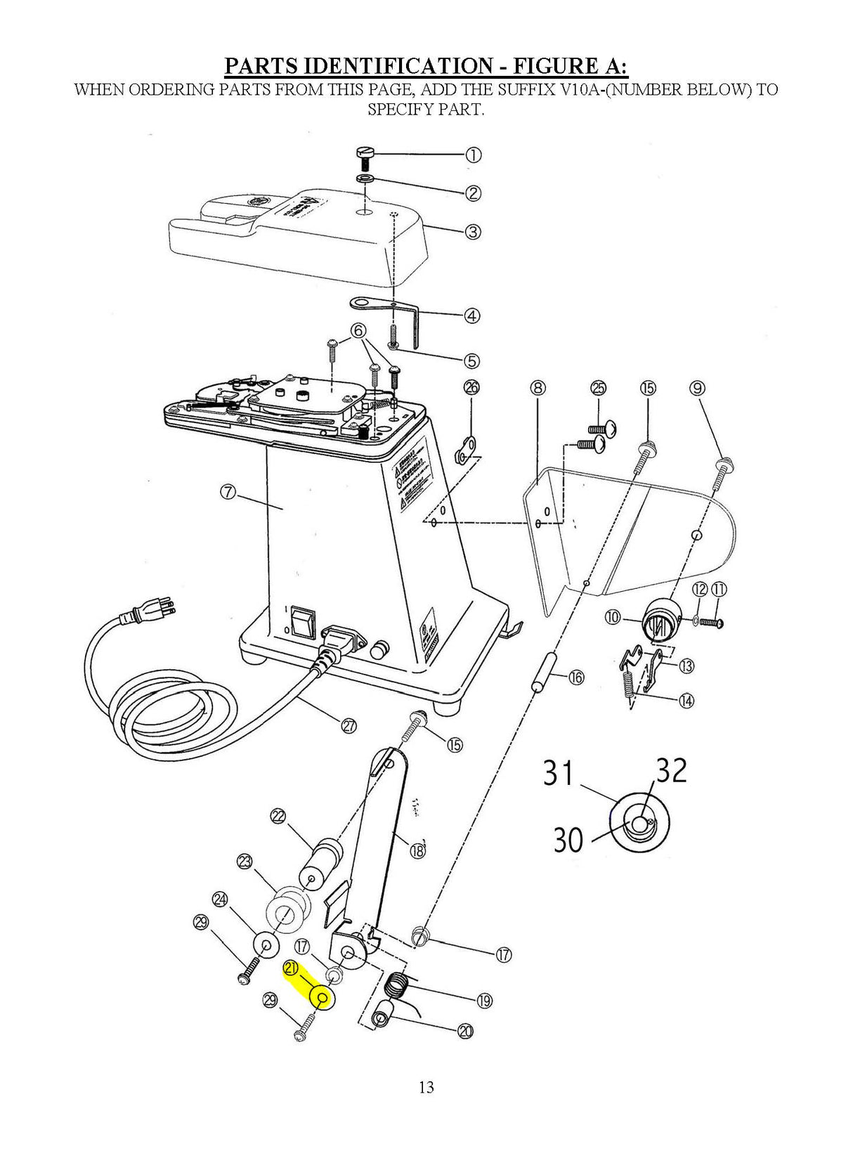 #3567 V10A-21 - FLAT WASHER