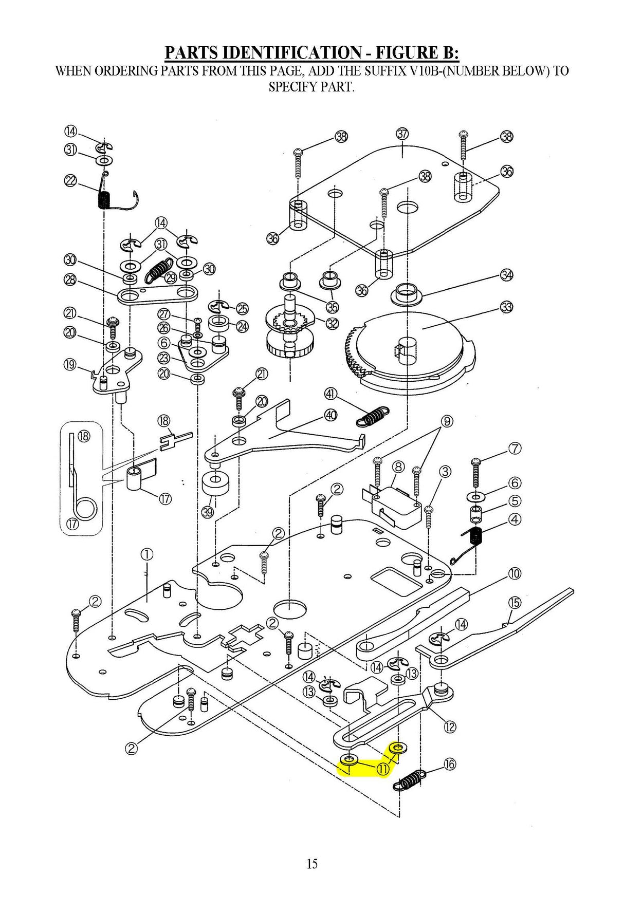 #3567 V10B-11 - FLAT WASHER