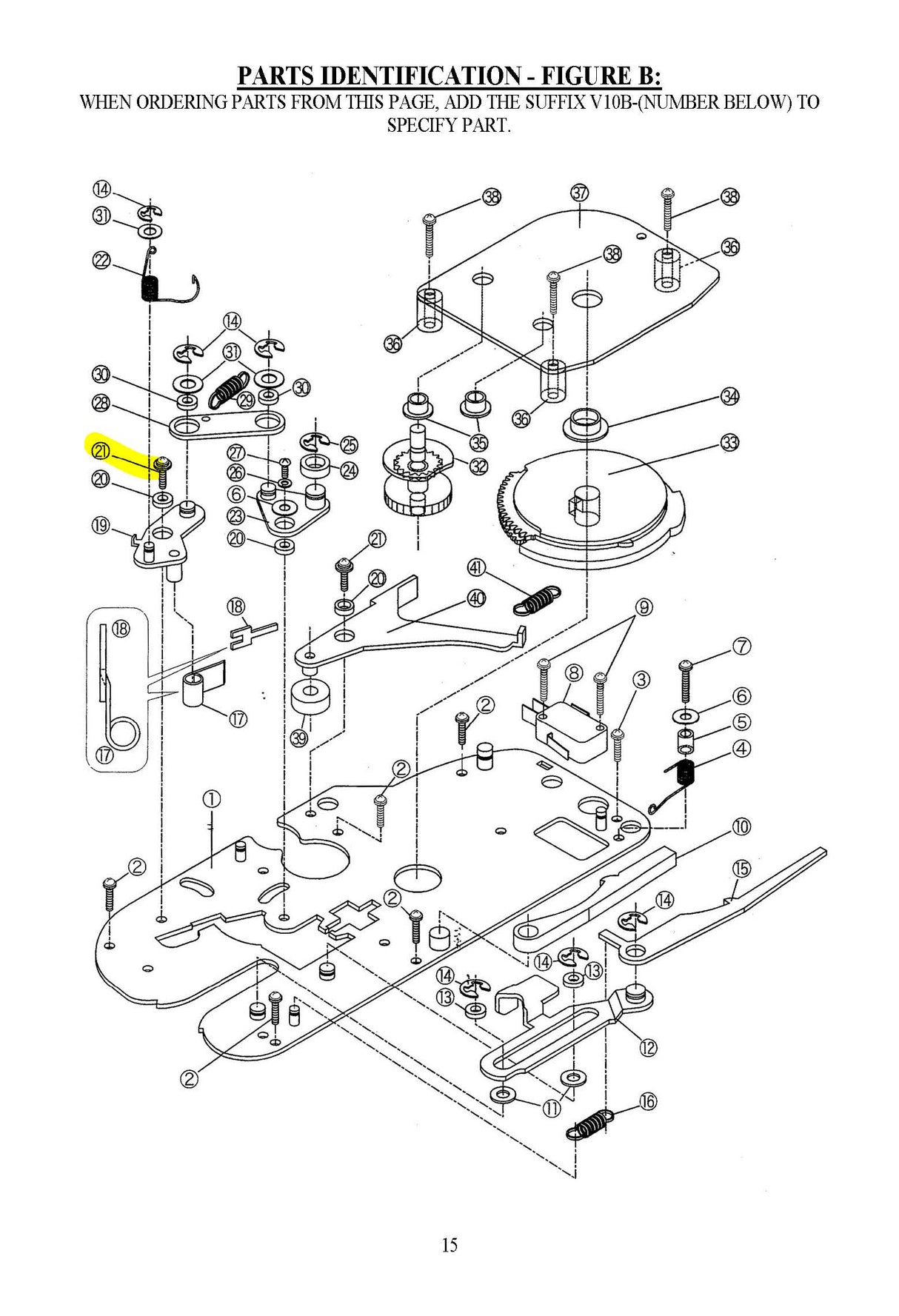 #3567 V10B-21 - SCREW M4 X 10