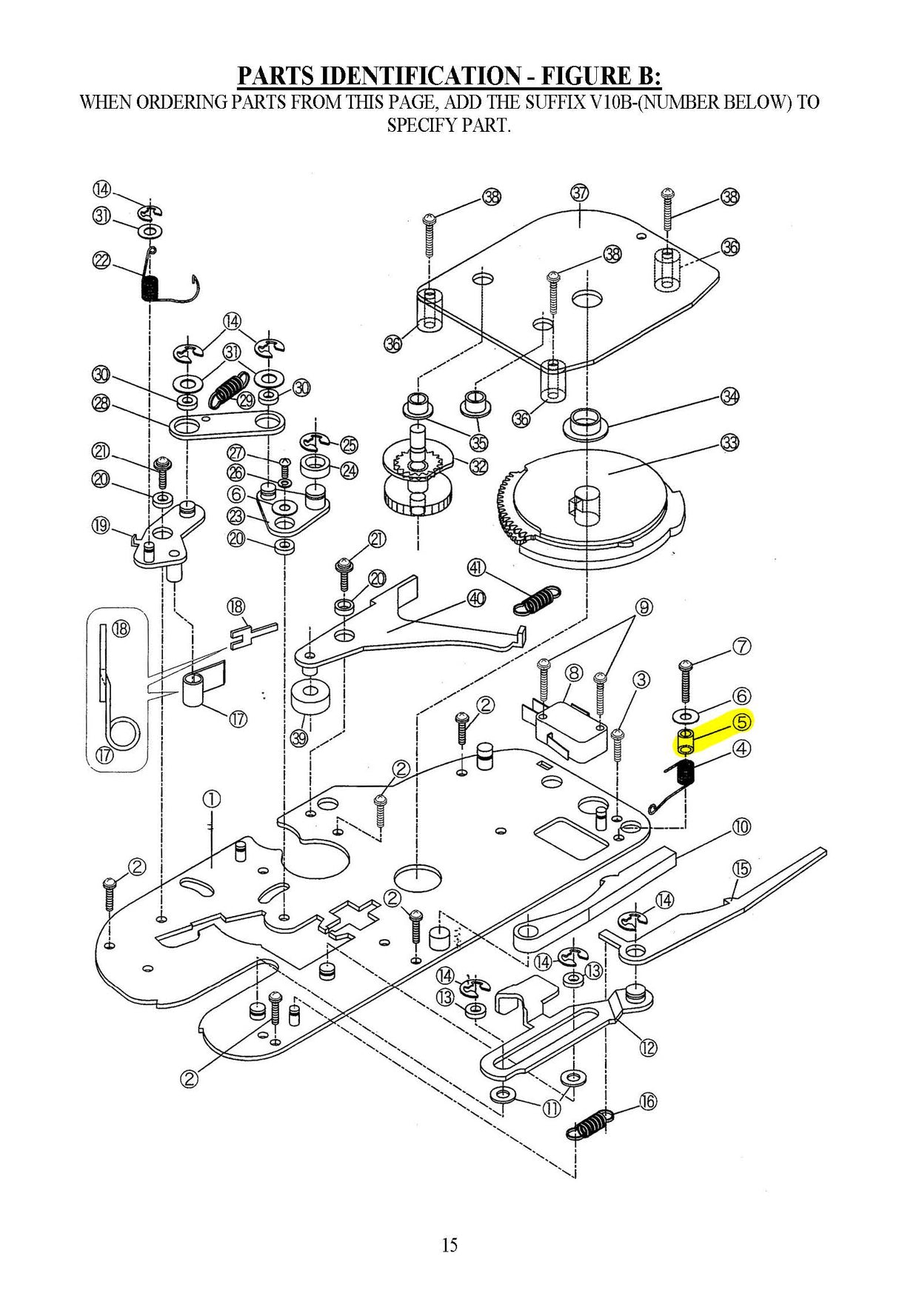 #3567 V10B-5 - SPRING SHAFT