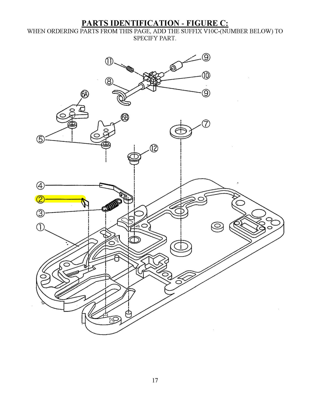 #3567 V10C-2 - TIE GUIDING PLATE
