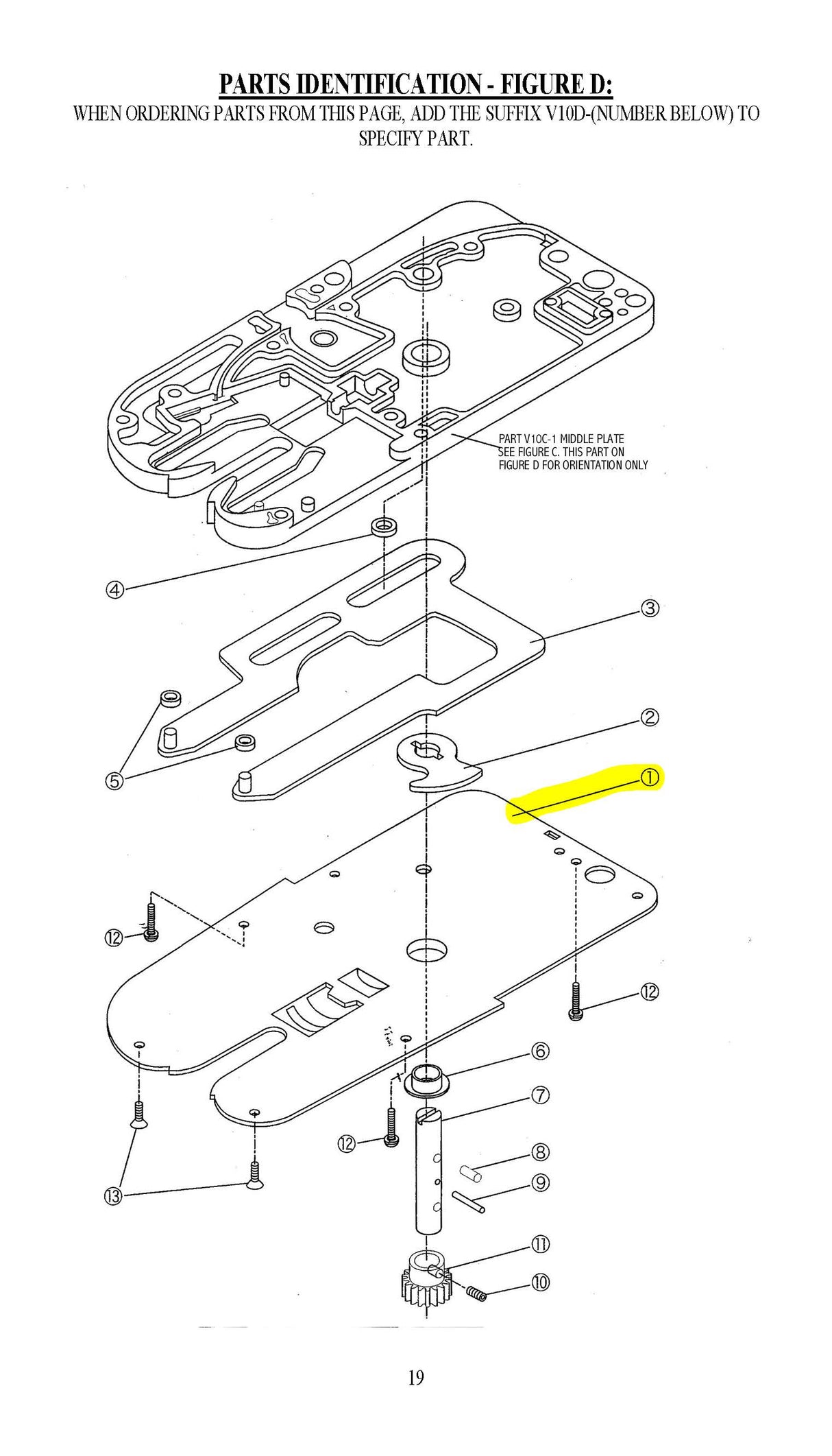 #3567 V10D-1 - BOTTOM PLATE