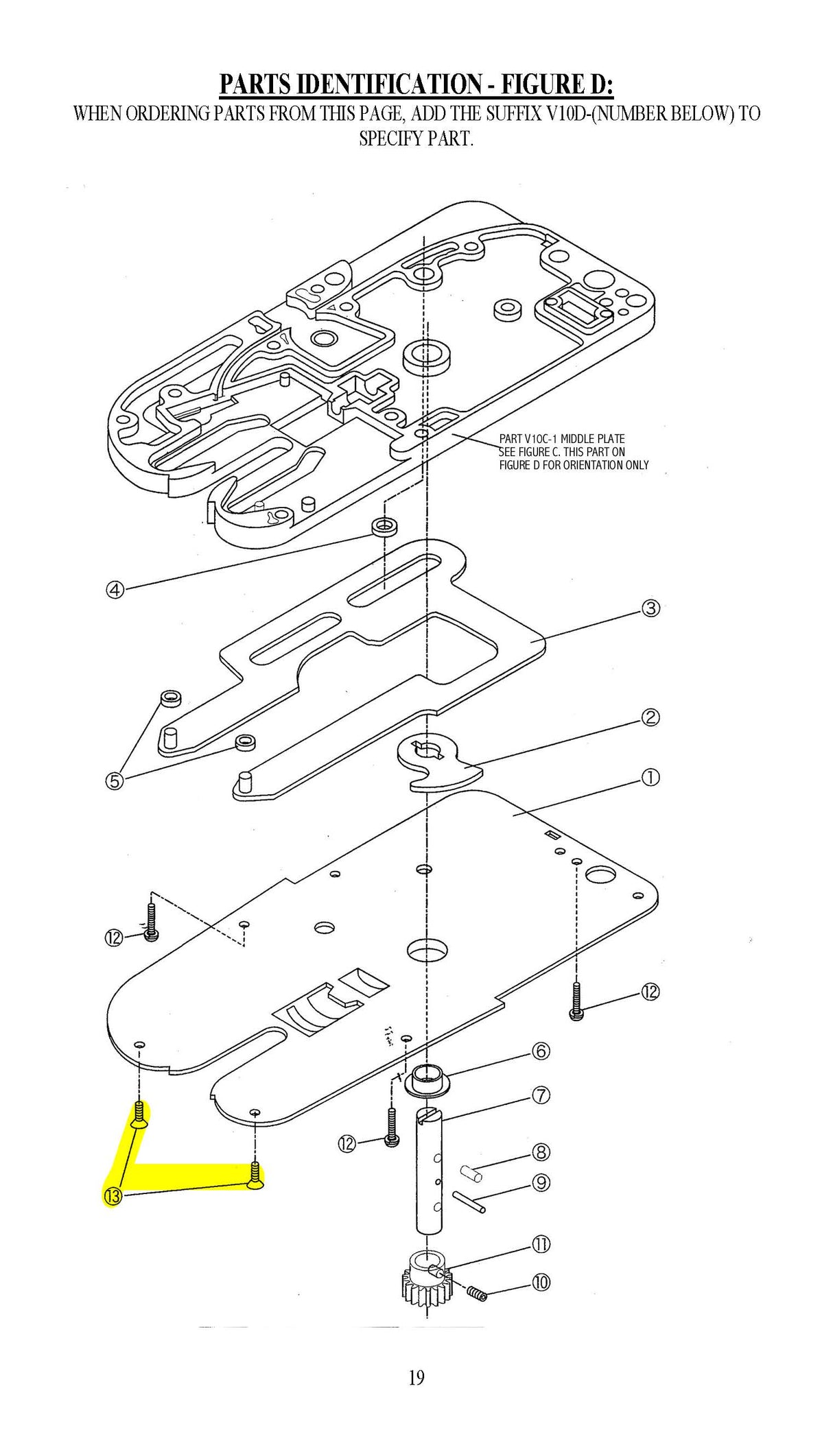 #3567 V10D-13 - SCREW M4 X 7