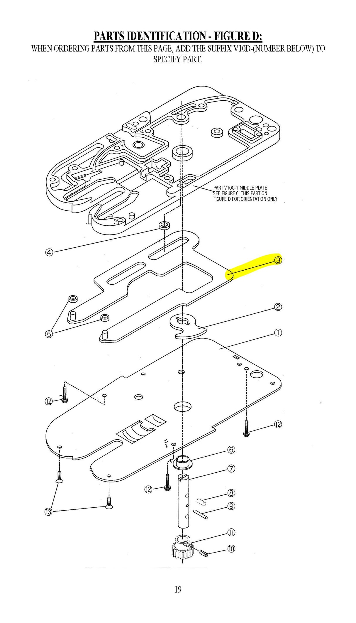 #3567 V10D-3 - NEEDLE ARM