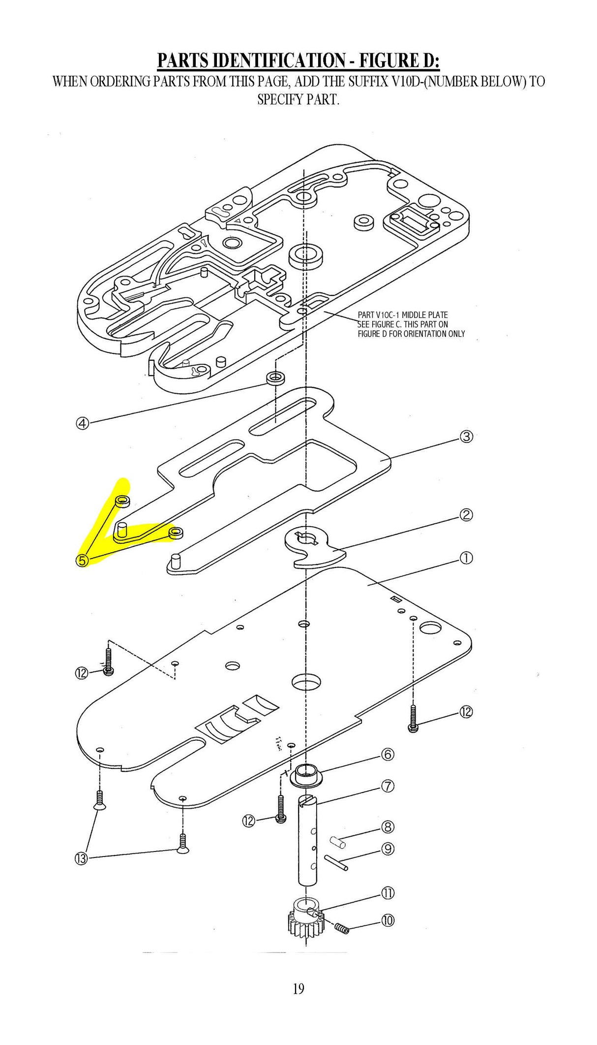 #3567 V10D-5 - NEEDLE GUIDE ROLLER